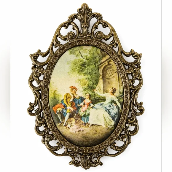 Vintage Made in Italy Rococo Gold Ornate Wall Plaques Set of 5 - Picture 7 of 16